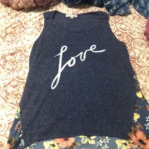 Floral top with Love word script